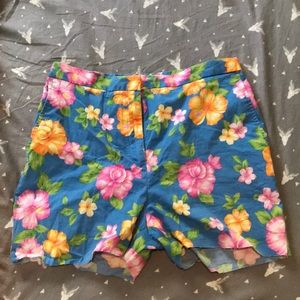 Blue green pink and orange flower pattern size 10